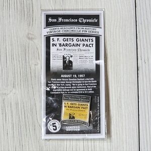 Limited Edition SF Giants San Francisco Chronicle Vintage Pin Series #5